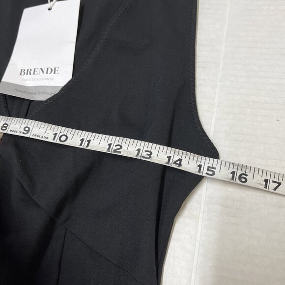 Brende Dress Womens S Black Sleeveless Midi Babydoll Timeless Elegance Classic - Picture 10 of 11